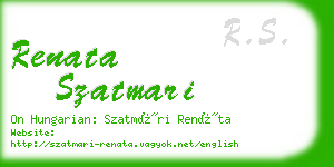 renata szatmari business card